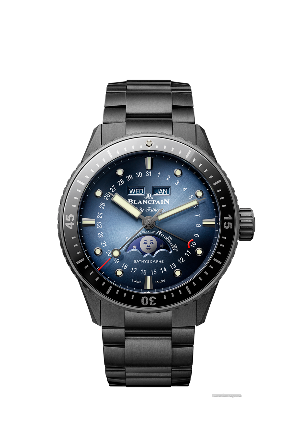 Bathyscaphe Quanwatches with jubilee braceletti???me Complet Phases de Lune