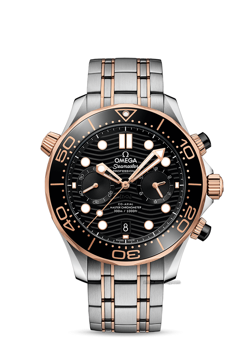 Seamaster Diver 300Mbustdown ap Chronograph Sednaa??? Gold Black 44mm