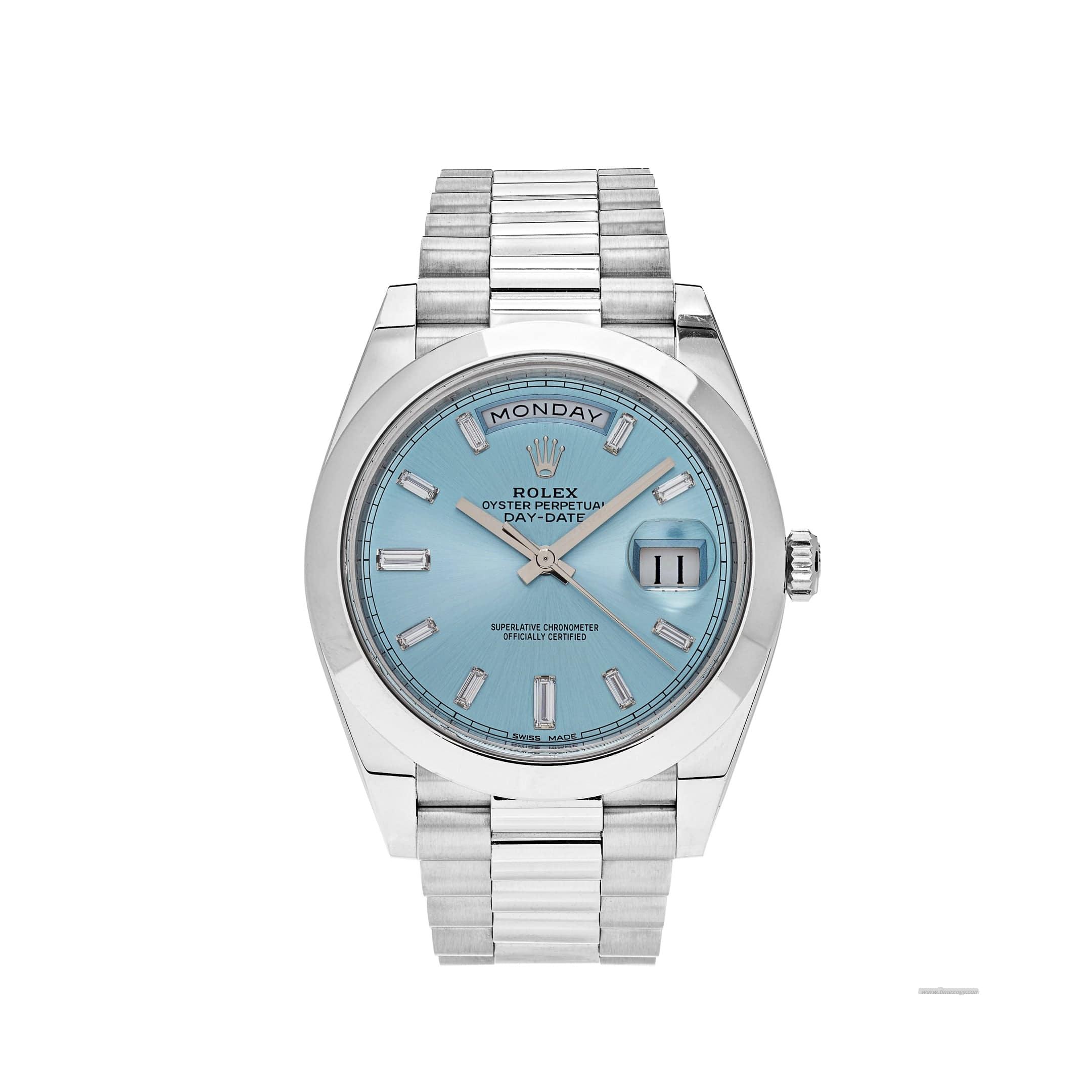 Rolex Day-Date 228rolex necklace prices206 Platinum Ice Blue Diamond Dial