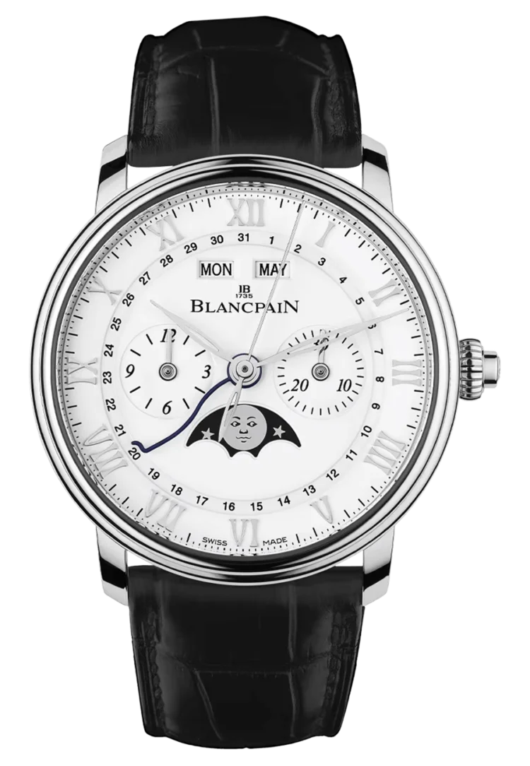 Blancpain Villeret Chronorolex flower dialgraphe Monopoussoir Steel Alligator Mena??s Watch