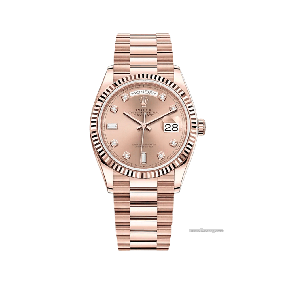 Rolex Day-Date 12rolex ref 165238235 Rose Gold Pink Diamond Dial