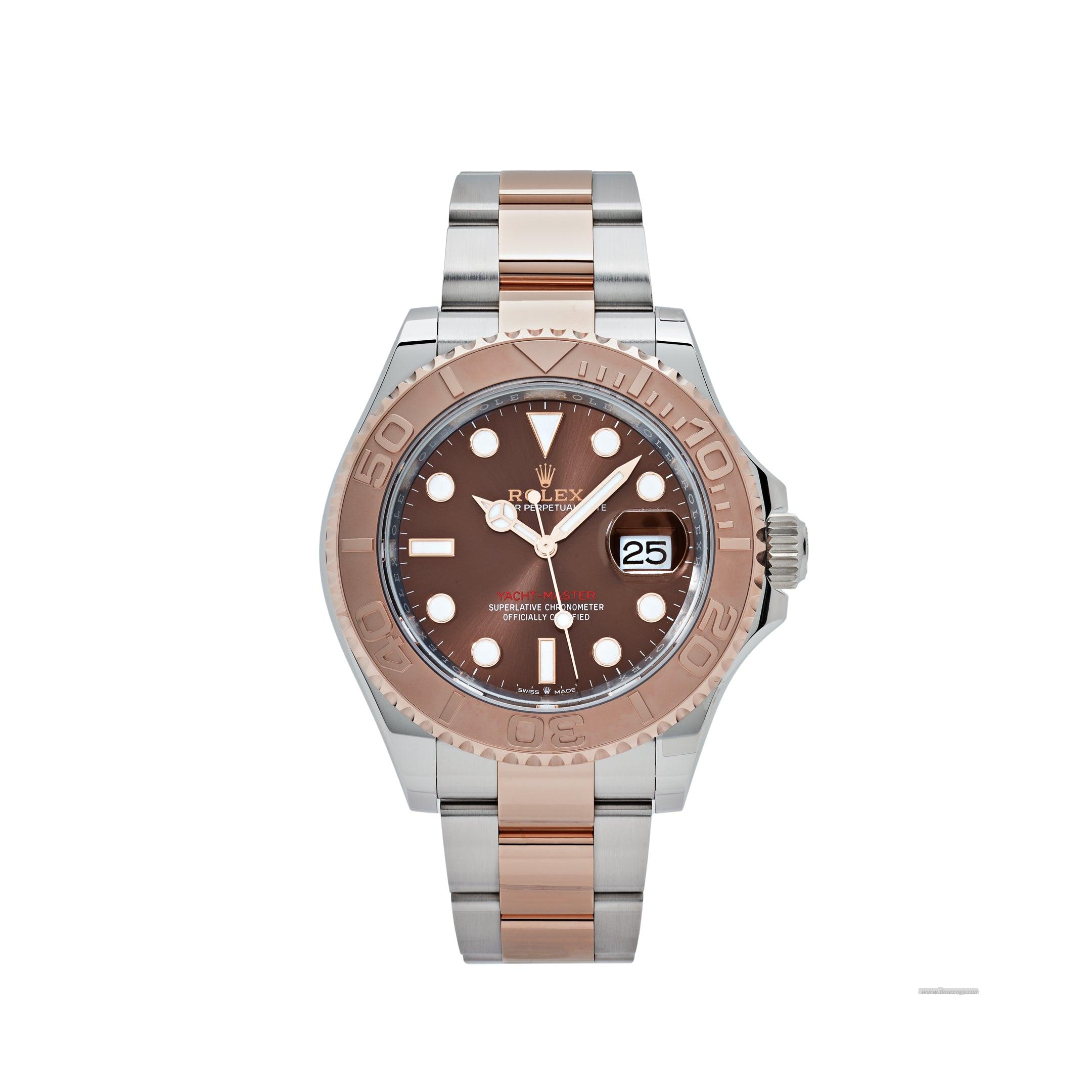 Rolex Yacht-Master 1266cartier santos 100 strap21 Stainless Steel Rose Gold Brown Dial (2024)