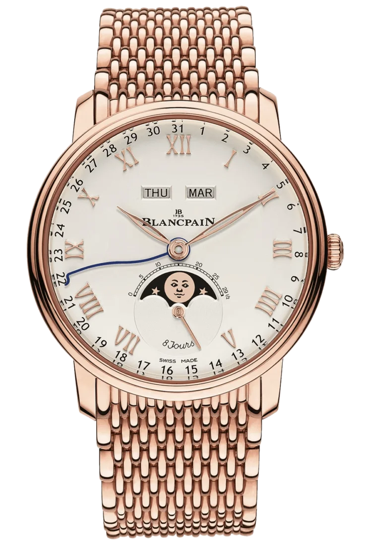 Blancpain Villeret Quantipawn cartier glasseseme Complet 8 Jours Opaline Red Gold Mena??s Watch