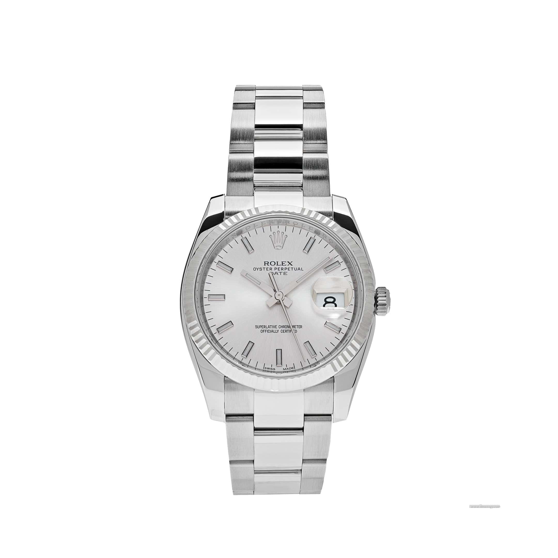 Rolex Oyster Perpetuadaytona gold white diall 115234 Stainless Steel 34mm Date (2012)