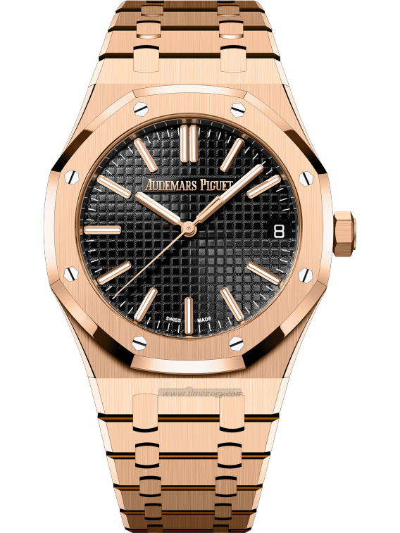 Royal Oak Piiced out cartier watch cheapnk Gold Black Dial 41 mm