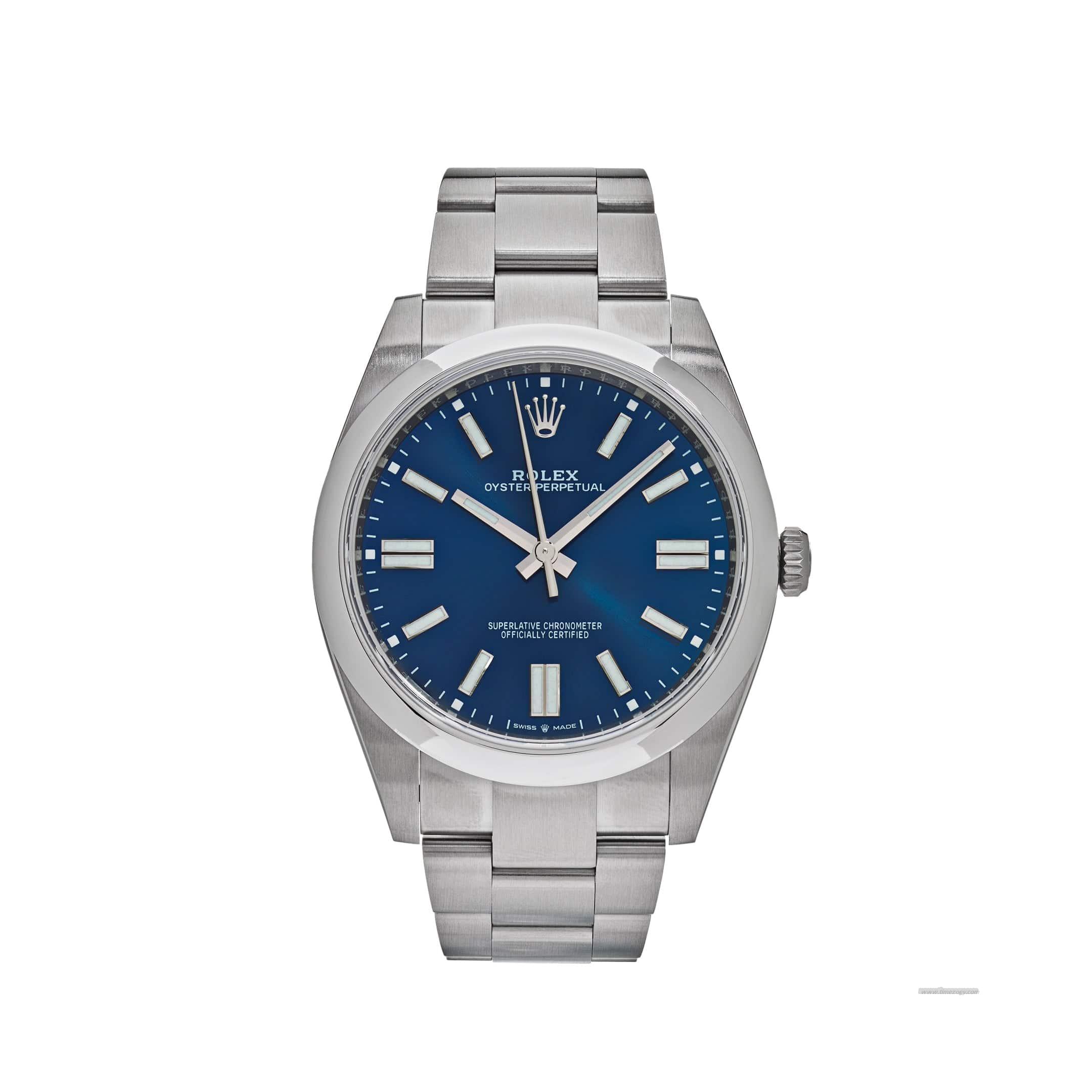 Rolex Oyster Perpetuarolex olivel 124300 Stainless Steel Bright Blue Dial