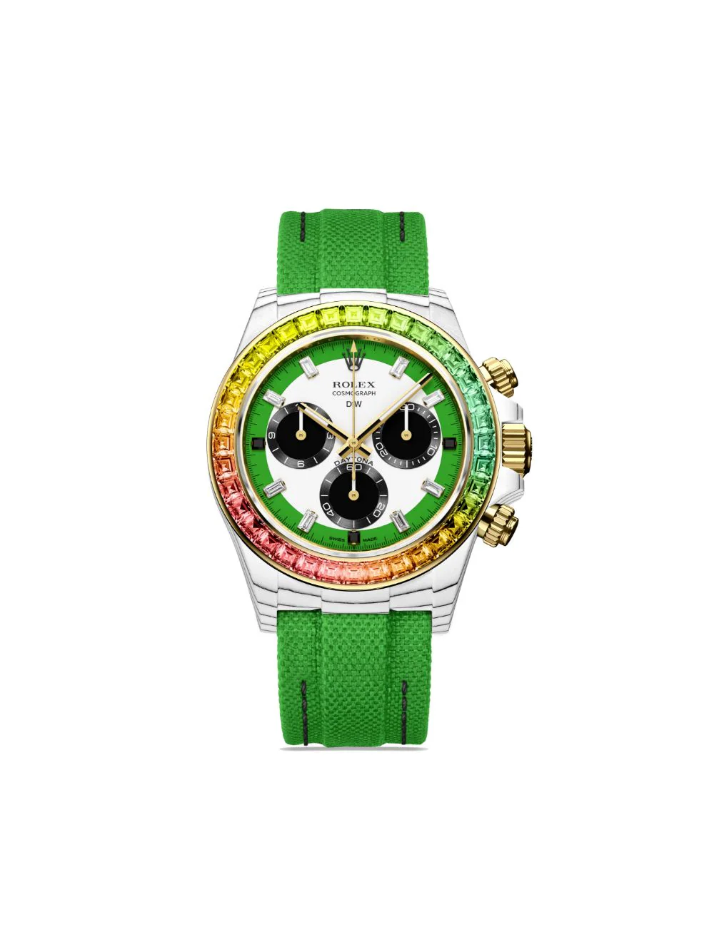 Rogold watch with green face rolexlex