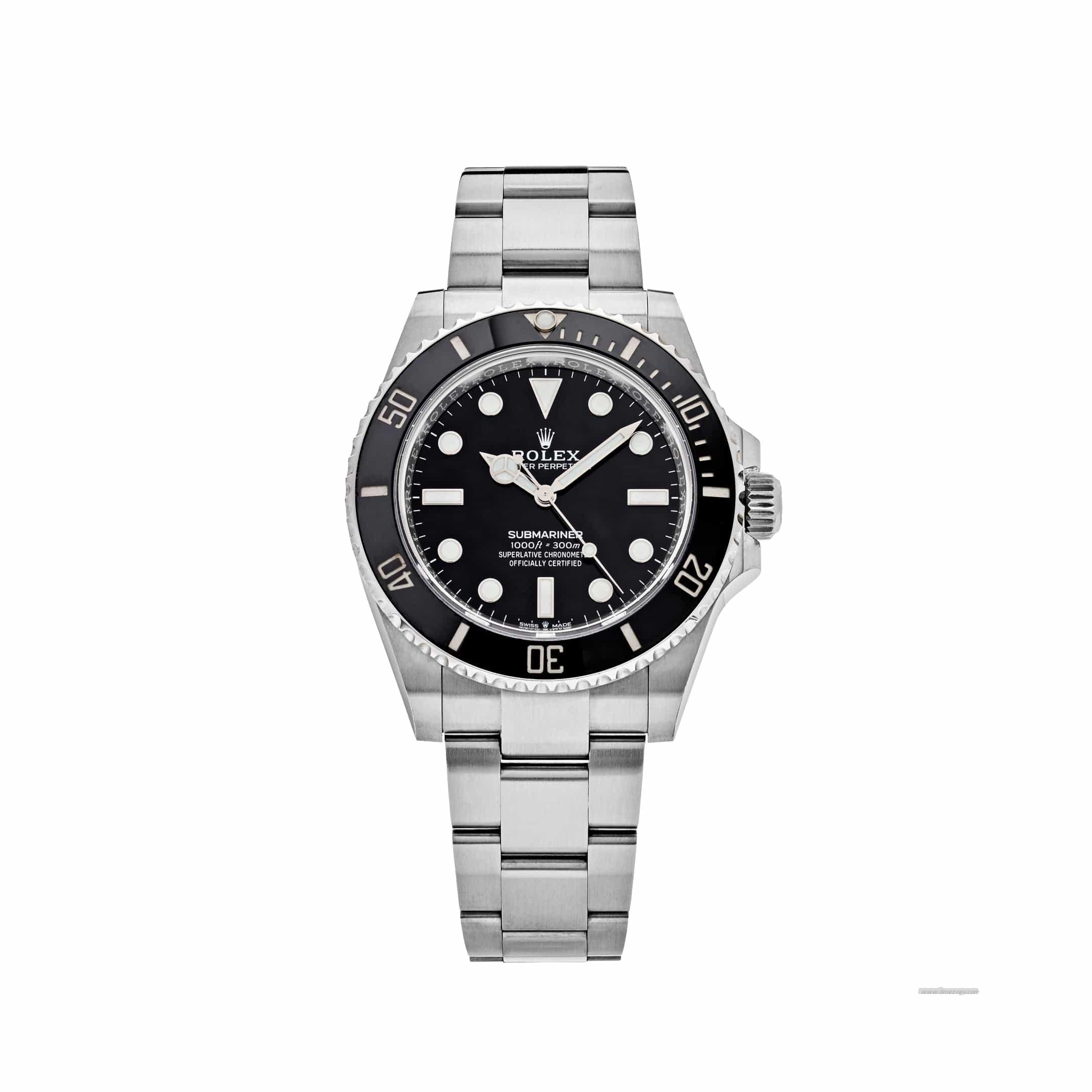 Rolex Submariner 12rolex explorer on leather strap4060 Stainless Steel Black Dial (2023)