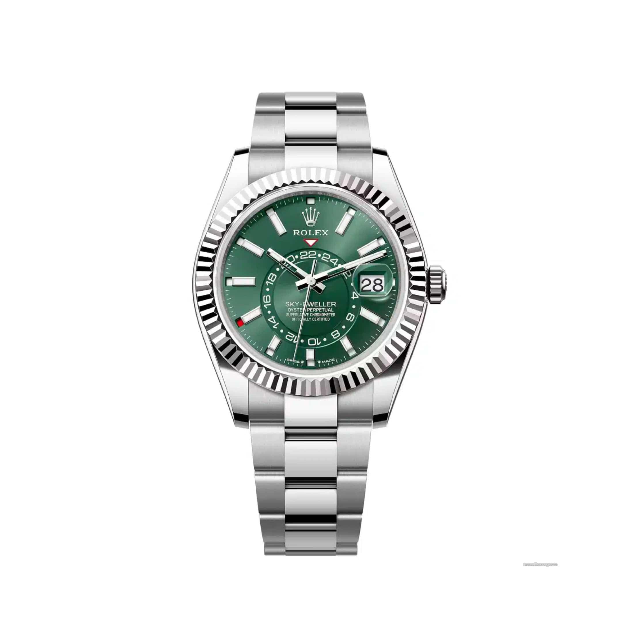 Rolex Sky-Dweller 33rolex 42 mm6934 Stainless Steel Green Dial (2024)