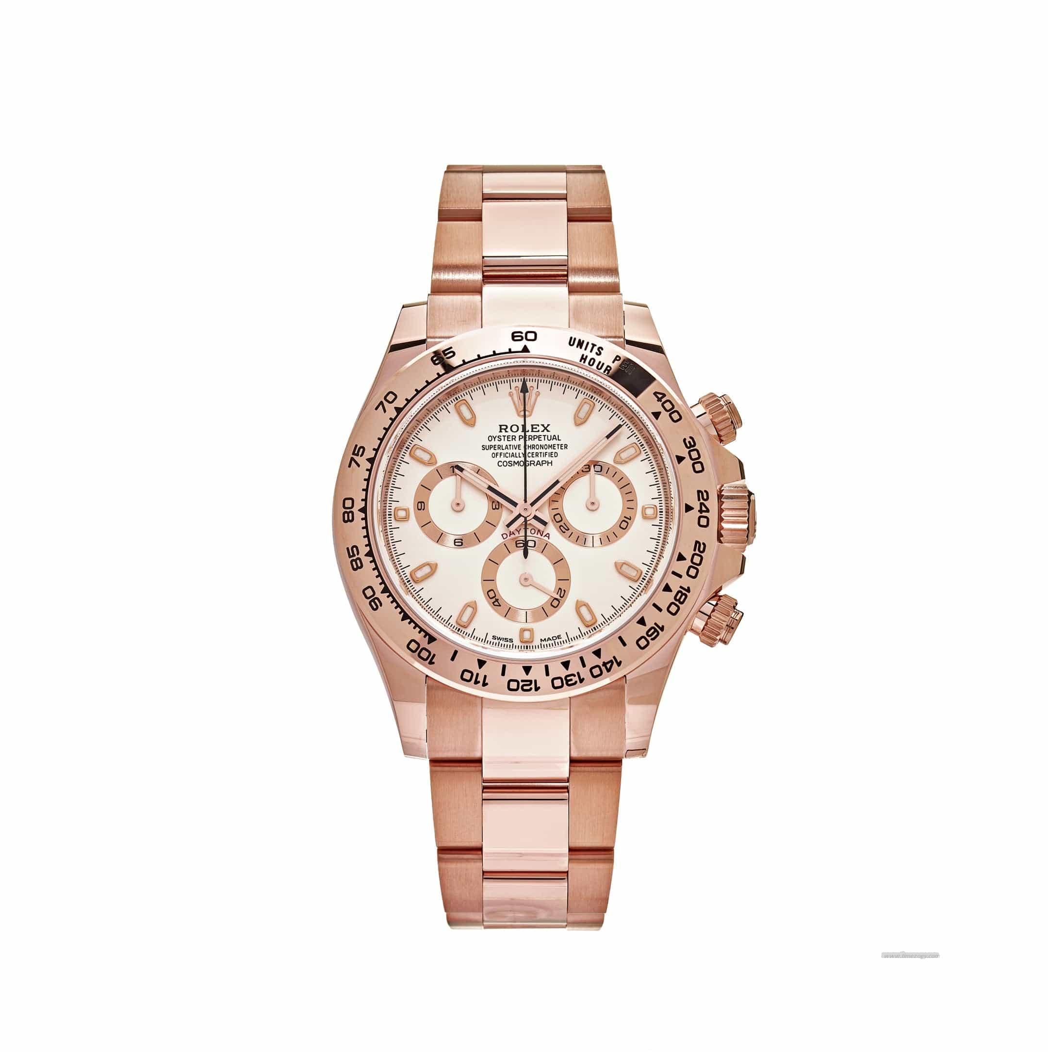 Rolex Daytona iced out hublot watch116505 Rose Gold Ivory Dial