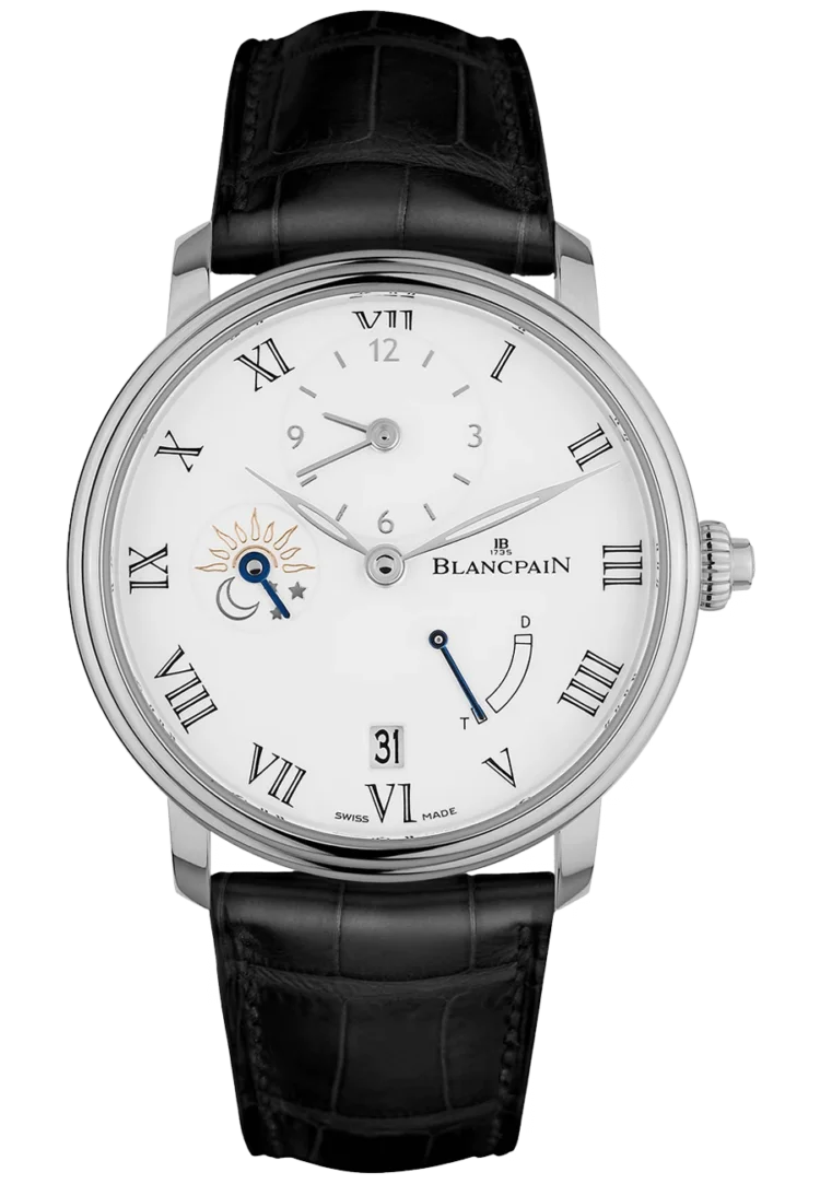 Blancpain Villeret Demi-Fusrolex explorer ii 40eau Horaire 8 Jours White Gold Alligator Mena??s Watch