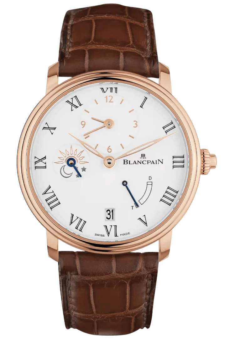 Blancpain Villeret Demi-Fusaudemars piguet super cloneeau Horaire 8 Jours Red Gold Alligator Mena??s Watch