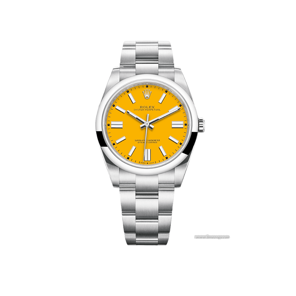 Rolex Oyster Perpetorange face rolexual 126000 Stainless Steel Yellow Dial