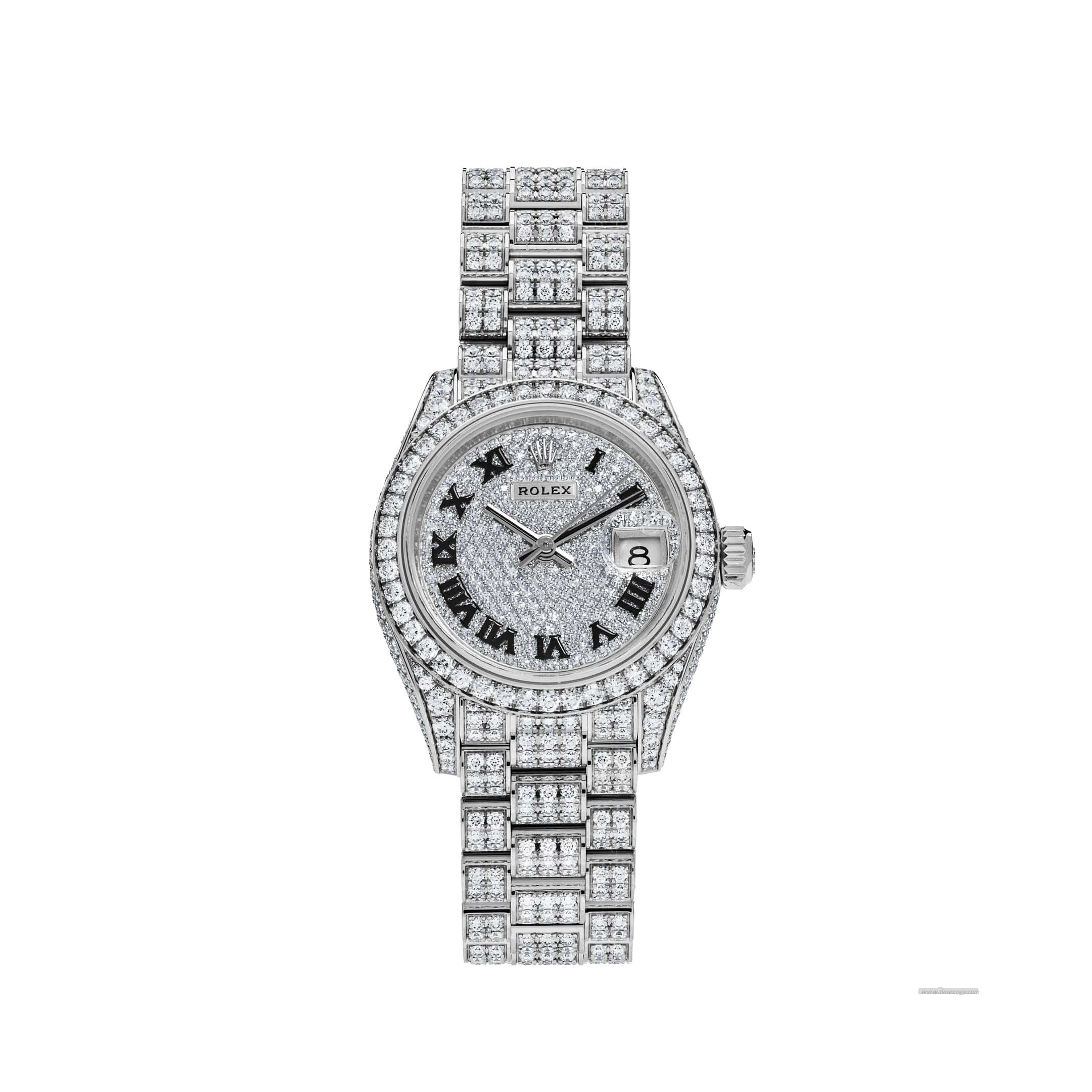 Rolex Datejust 279459ap royal oak chrono rose goldRBR 'Ladies' White Gold Pave Set Diamonds