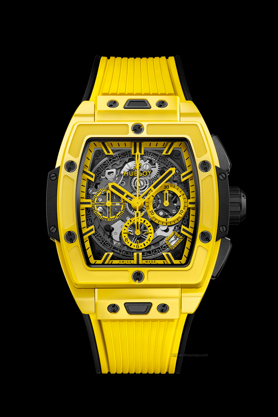 Spirit of Bidaytona with leather strapg Bang Yellow Magic 42MM