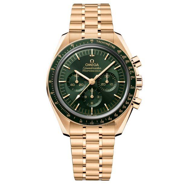 Omega Speedmaster Moonwatch Professional Co-Apurple dial watchesxial Master Chronometer Chronograph Moonlight Gold Strap Watch | 42 mm | O31060425010001