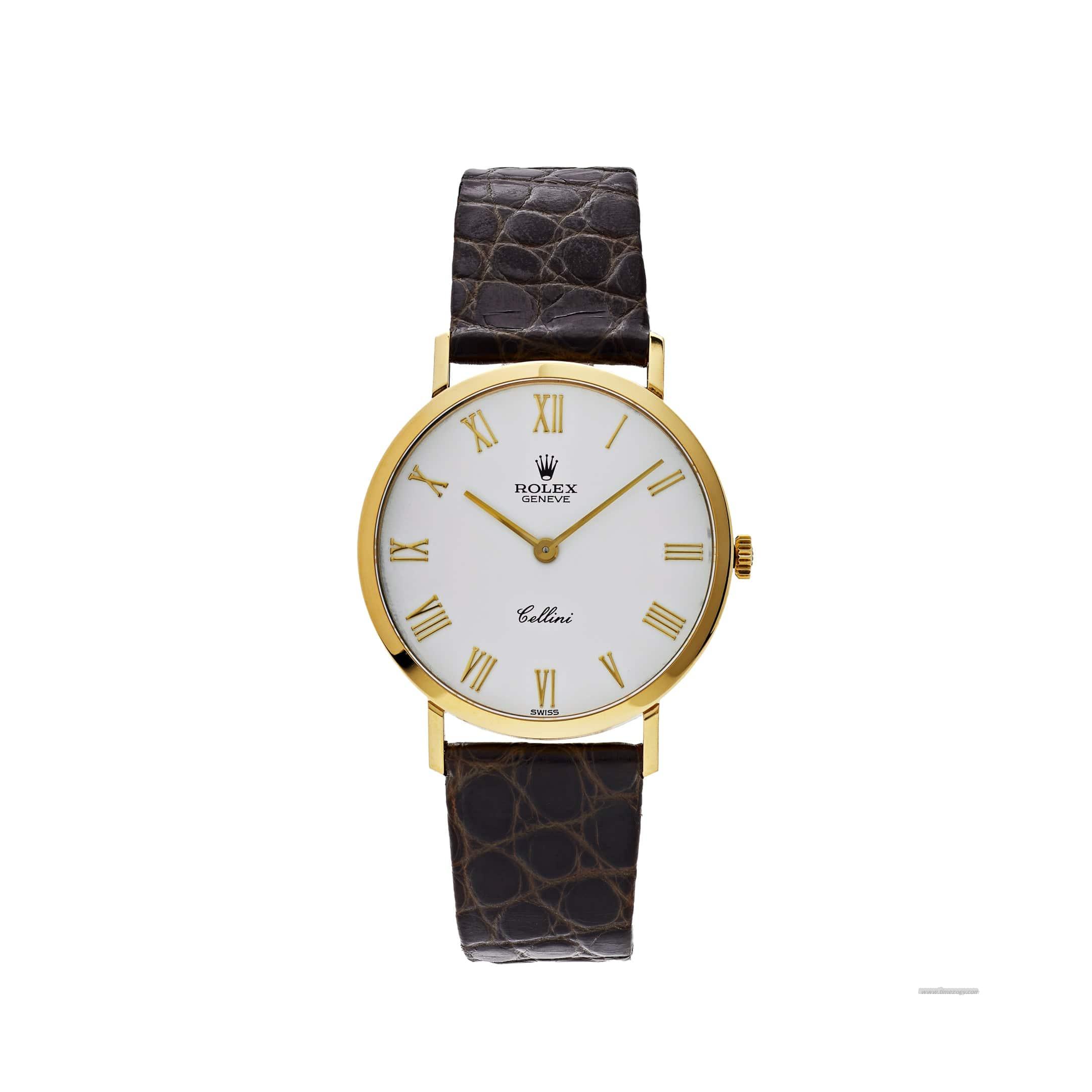 Rolex Cellini 4112/8 Yellow Gold White Dial