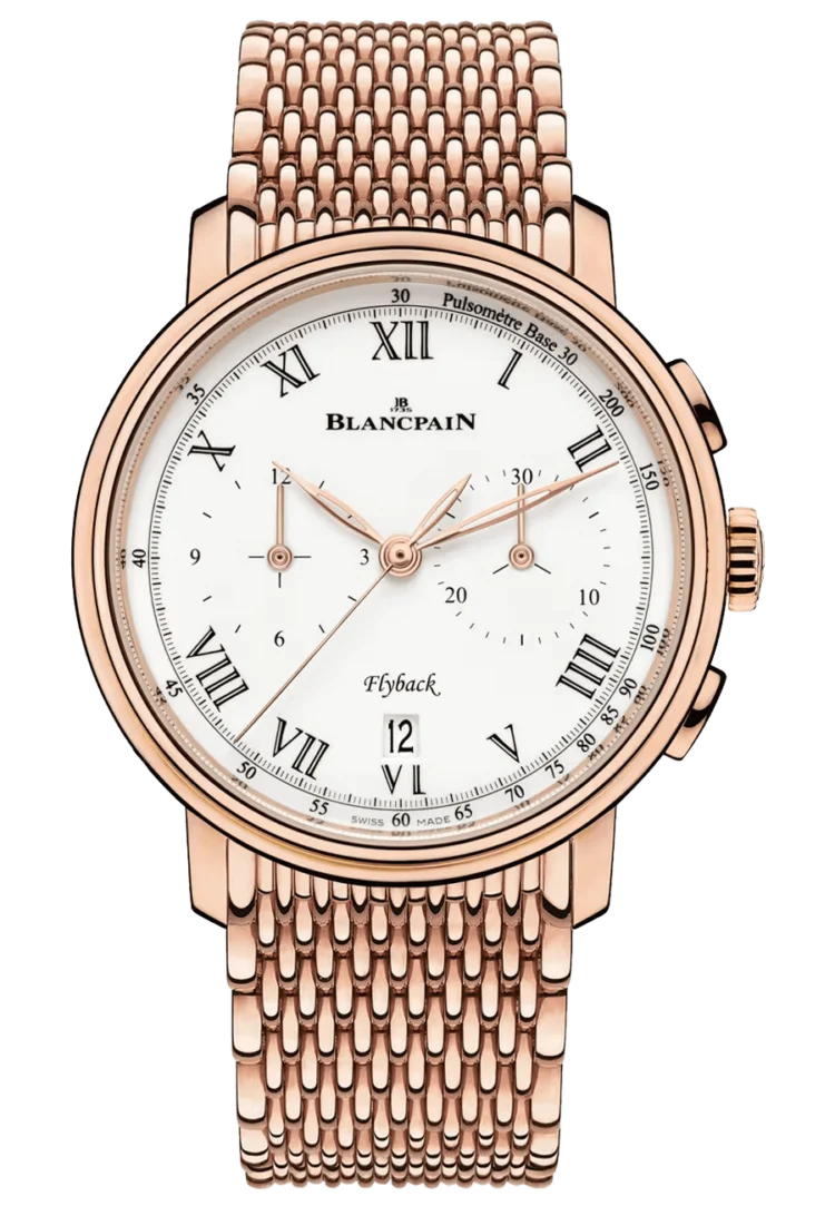 Blancpain Villeret Chronoomega aqua terra super clonegraphe Flyback Pulsometre Red Gold Mena??s Watch