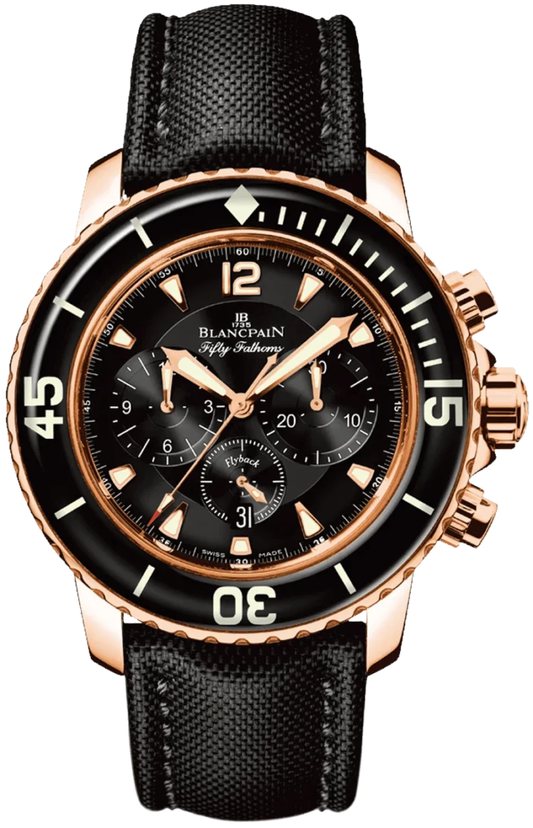 Blancpain Fifty Fathomspatek philippe 5065 Chronographe Flyback Red Gold Mena??s Watch