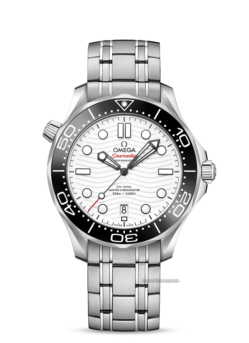 Seamaster Divroyal oak dual timeer 300m Black/White 42mm